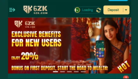 6ZK Game Pakistan Bonus Offer Banner – 20% Welcome Deposit
