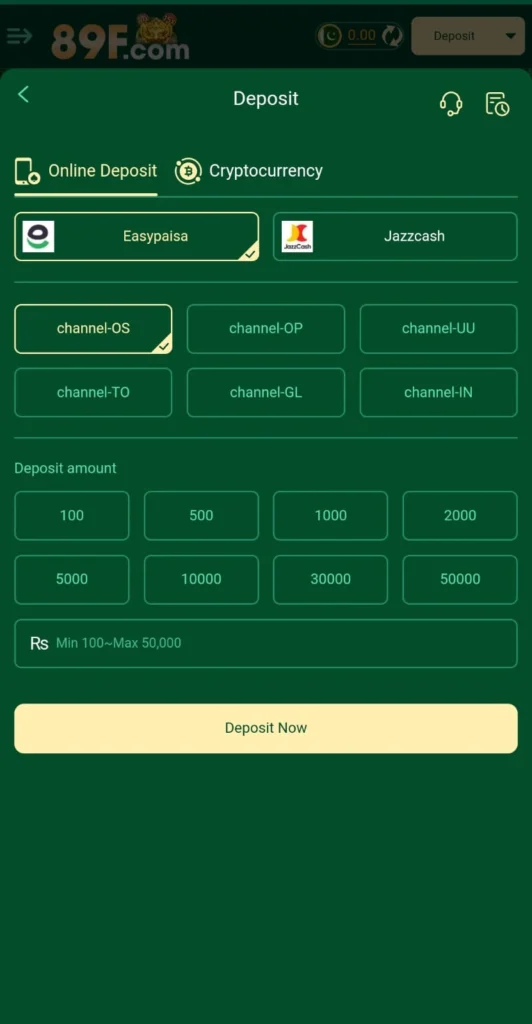 Make a secure deposit in the earning app Pakistan