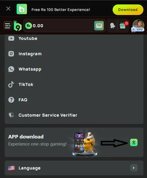 Download B9 Game - Click the download button show on this image.